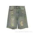 Vintage Jeans Light Wash Denim Cotton Shorts